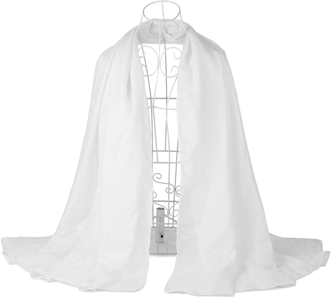 uxcell Lightweight Shawl for Women Large Soft Classic Solid Color Scarf: Clothing