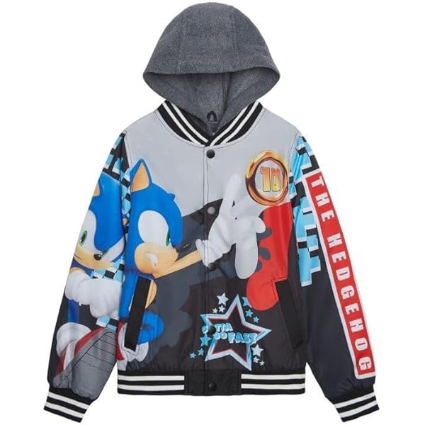 Amazon.com: Sonic the Hedgehog Boys' Heavyweight Puffer Hooded