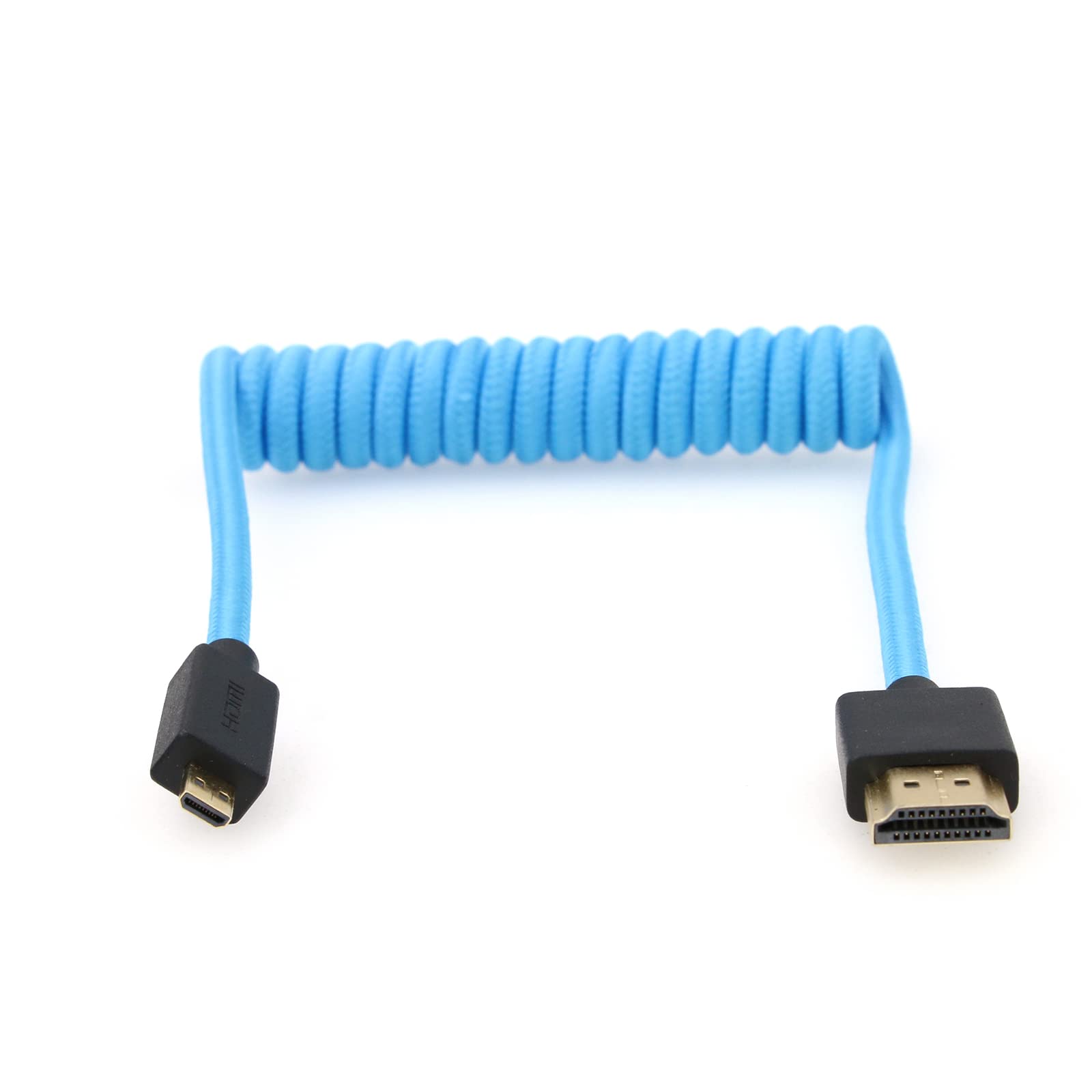 EONVIC Micro HDMI to HDMI Cable,8K@60Hz, Supports Ethernet, High Speed 1080p HD Thin and Flexible Braid Blue Cable for HDSLR cameras,TV, PC, Laptop, Macbook, Monitors