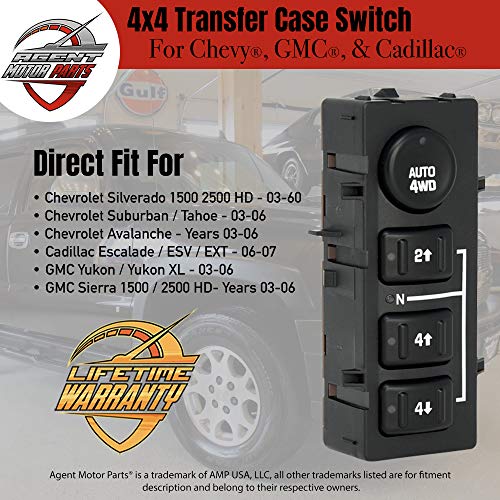 image for Agent Motor Parts 4WD 4x4 4-Wheel Drive Switch for Chevy Silverado Sub