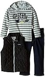 Calvin Klein Baby Boys' Black Puffy Vest with Tee and Pants