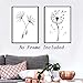CHDITB Unframed Abstract Flower Art Print Nordic Style Modern Botanical Wall Painting, Set Of 3(8