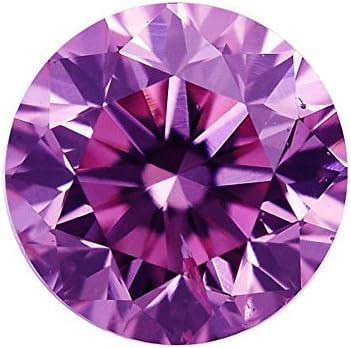 Gemstone World Loose Moissanite 1.27 CT 7.3 MM Pink Color Round Brilliant Cut VS1