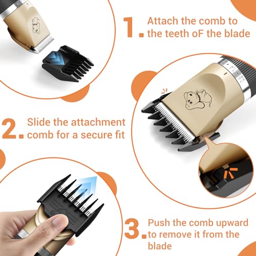 Sminiker Professional Rechargeable Cordless Dogs Cats Horse Grooming