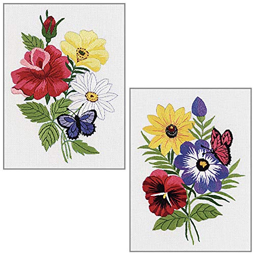 Janlynn Floral Arrangements Crewel Embroidery