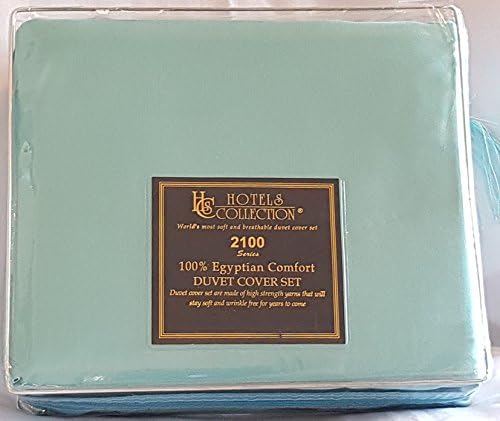 HCS Hotels Collection 2100 Series (New Edition) 3-Piece Duvet Cover Set. (Full/Double, Turquoise)