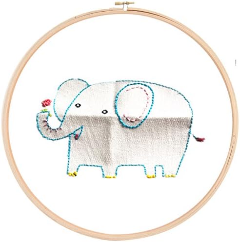 Kids Embroidery Needlecrafts Easy patterns to cross-stitch and sew (Elephant)