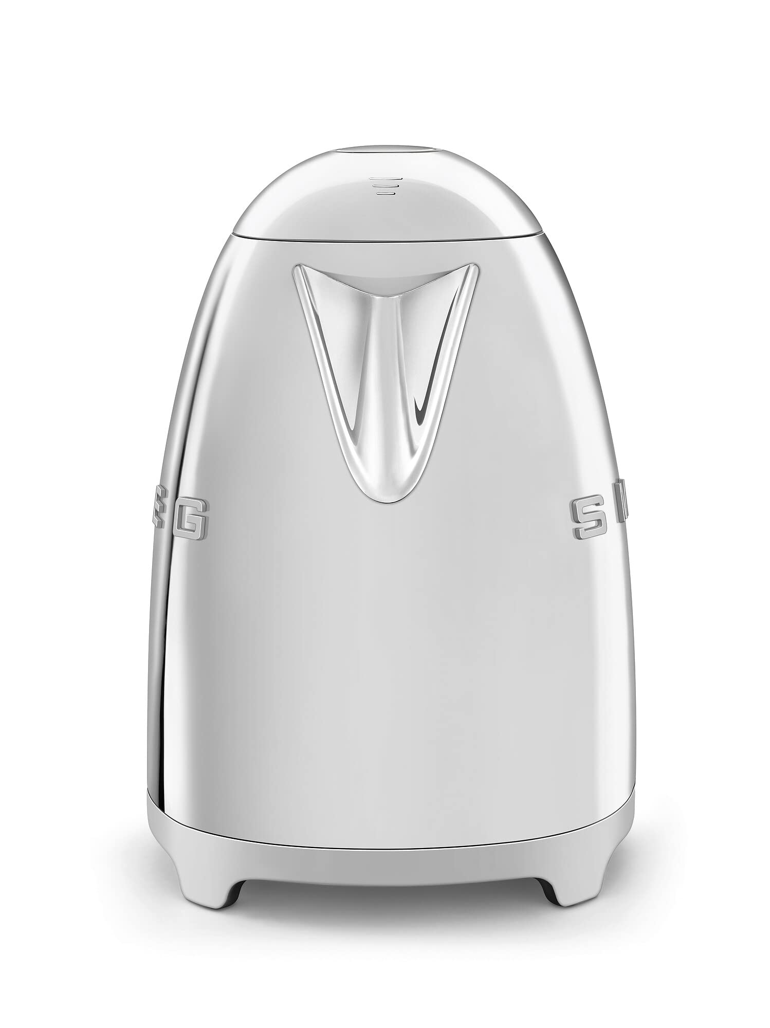 Hervidor de agua eléctrico SMEG estilo retro de los años 50 con apagado automático, base extraíble e indicador de agua, KLF03SSUS, acero inoxidable pulido