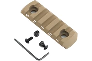 TuFok Picatinny Rail Section for Keymode - Thin 0.27in Height Rail Attachment Rail Adapter Mount Alumimun 5-Slot