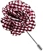 100% Cotton Petite Gingham Red Lapel Pin
