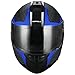 TRIANGLE Full Face Dual Visor Matte Black Street Bike Motorcycle Helmet (Medium, Matte Blue)