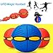 UFO Magic Ball Flying Football Magic Flying Saucer Ball Lost Ball Frisbee Ball Catch Ball Flash Darts Deformation Ball Frisbee Flying Discs Toy Soccer Toys (Red)