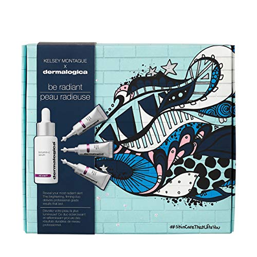 Dermalogica Be Radiant Holiday Kit – Anti Aging Set Contains: Vitamin C Serum and Professional-Grade At-Home Face Peel with Lactic Acid