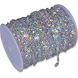 SKY CANDYBAR 99FT DIY Garland Diamond Acrylic Crystal Beads Strand Shimmer Wedding Decorations Party Decoration Crafting Projects (Iridescent)