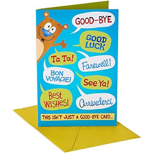 jumbo farewell card
