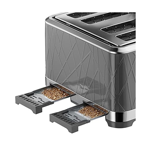 Russell-Hobbs-28102-Structure-Toaster-4-Slice-Contemporary-Design-Featuring-Lift-and-Look-with-Frozen-Cancel-and-Reheat-Settings-Grey Russell Hobbs 28102 Structure Toaster, 4 Slice - Contemporary Design Featuring Lift and Look with Frozen, Cancel and…