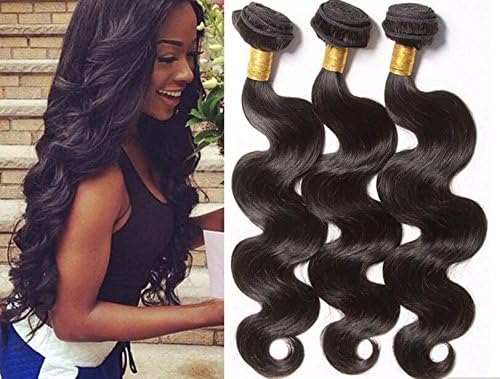 A2ZWIG 9A Unprocessed Brazilian Virgin Body Wave Remy Human Hair Extensions Weaves Wefts 3 Bundles 300 Grams (12 14 16 Inch)