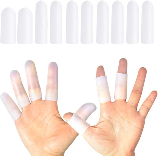 10 Pack Silicone Finger Protectors,Gel Finger Cots