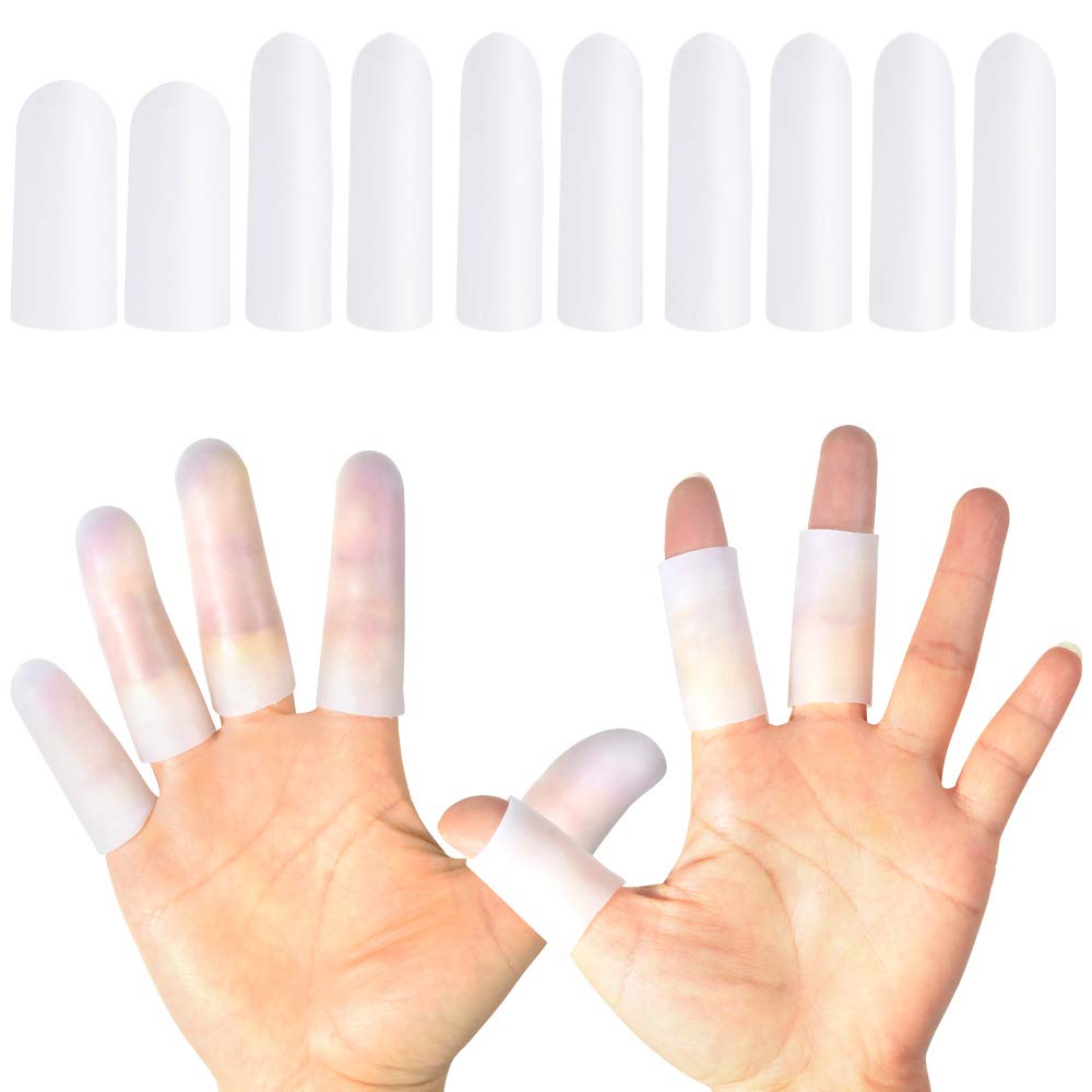 HioIoiH 10 Pack Finger Protectors,Gel Finger Cots & Protector,Protect Finger Tips Cracked, Arthritis(For women)