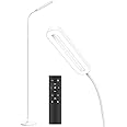 SOARZ Floor Lamp with 4 Color Temperatures and Stepless Dimmer, Adjustable Goose Neck Standing Lamp with Touch Control and Re