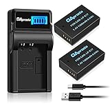 OAproda LP-E17 New Upgraded Battery (2-Pack) and Smart LCD Display USB Charger for Canon LPE17, EOS RP, Rebel T7i, T6i, T6s, SL2, SL3, M6, M5, M3, 77D, 750D, 760D, 800D, 200D, 8000D, KISS X8i Cameras