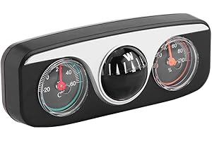 KIMISS 3 in 1 Multi-Functional Compass Dash Mount Navigation Direction Digital Compass + Thermometer + Hygrometer Adjustable 