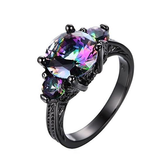 Junxin-Jewelry-2016-New-Mysterious-Rainbow-Topaz-Ring14KT-Black-Gold-Wedding-Rings-Sz-9