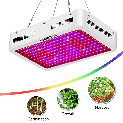 Lightimetunnel Led Grow Light,600w Full Spectrum Growing Light Fixtures for Greenhouse Hydroponic Indoor Plants Veg and Flower High Working Power