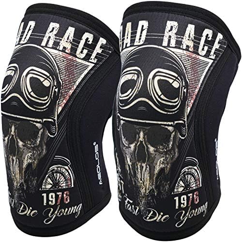 Knee Sleeves (1 Pair), 7mm Thick Compression Knee Braces Support for Weightlifting, Cross Training,Powerlifting,Bodybuilding,Squats,Gym and Other Sports