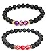 Set of 2 Chakra Lava Rock Women's Men's Bracelet for Essential Oils- 2 for the price of 1
