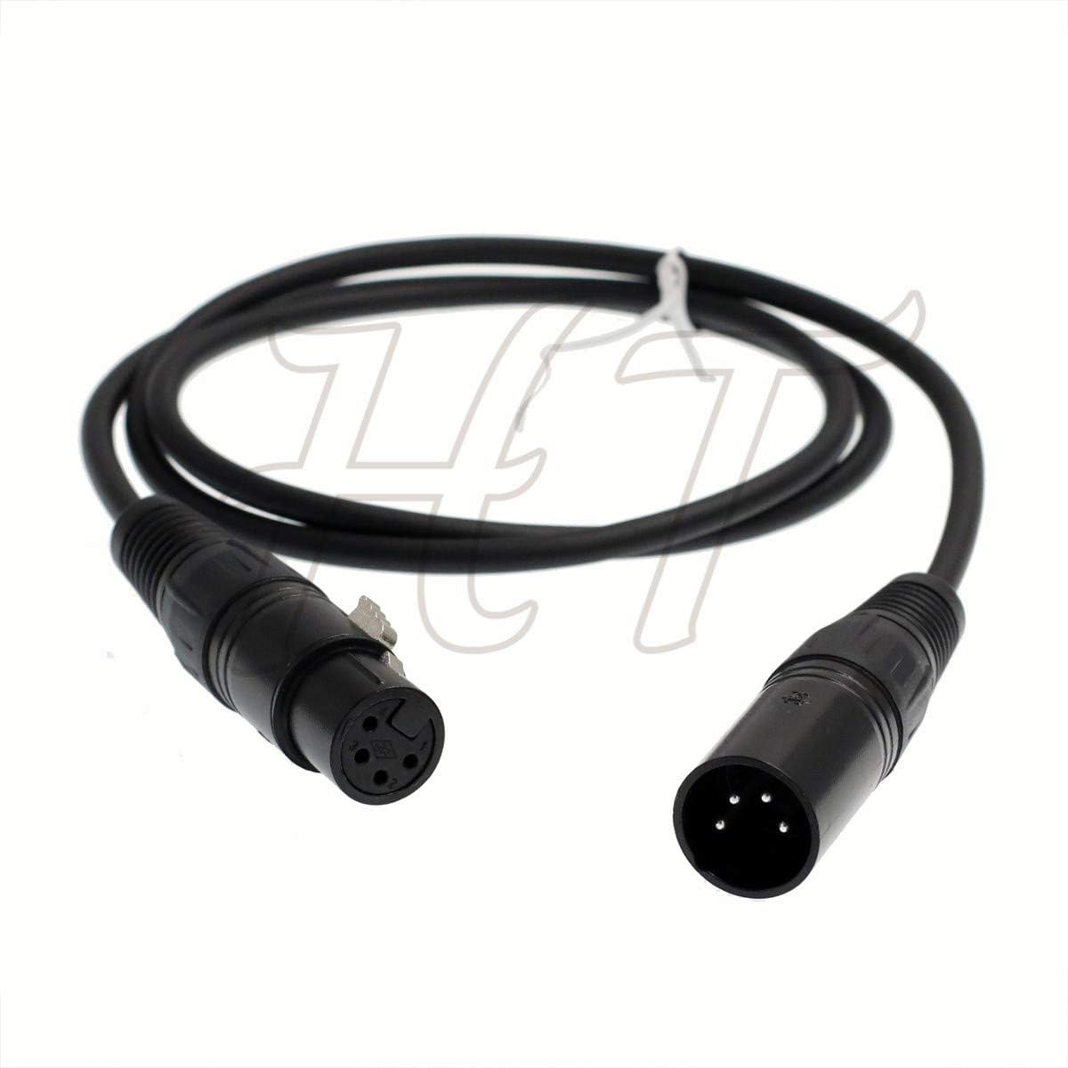 HangTon XLR 4 Pin DSLR Camera Monitor Recorder Mixer Power Supply Cable XLR Male To Female (1), Black - Image 5