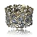 VTG Rainbow Flower Resin CZ Rhinestone Drop Bracelet Bangle
