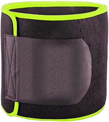 VOCH Waist Trainer, Ab Belt Trimmer for Weight Loss Faster/Sweat Enhancer Exercise Workout belly belt/Adjustable Wrap Provide Stomach, Low Back, Abdominal Muscle &amp; Back Support (Green)