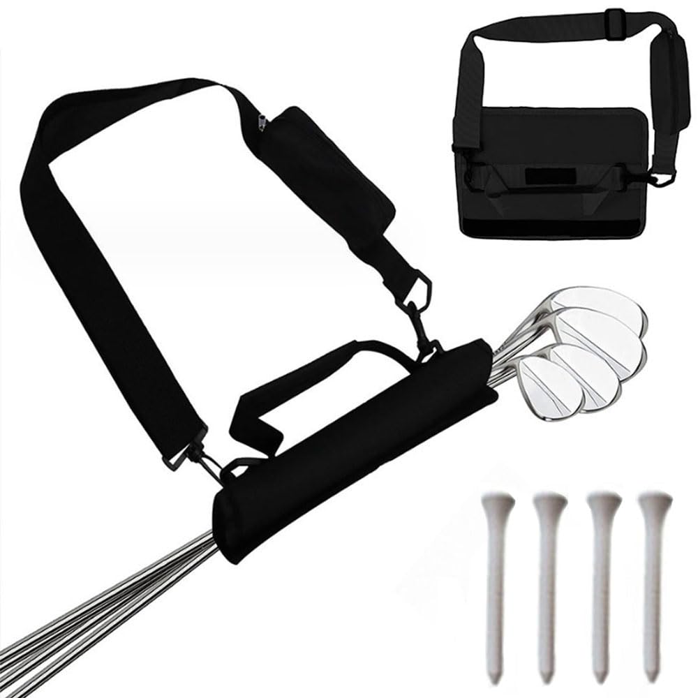 Oaygat Golf Club Carry Bag Mini for Men Women Kids Golfer Driving Range Travel Bag with Tees Sunday Golf Bag Lightweight Foldable Golf Pencil Bag with Pocket & Shoulder Strap for Golf Train Portable