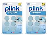 Plink Fizzy Drain Cleaner, 12- Tablets, Lemon Scent