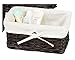 Laundry Hamper Storage Set Lined Wicker Baskets and Clothes Hamper with Lid Perfect Bathroom Accessories