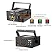 SUNY Laser RGB Lights Sound Activated Music Laser Projector 80 Combinations 5 Lens Gobos Laser Lights Blue LED Remote Control Stage Lighting Red Green Blue DJ Light Live Show Party Dance Home Holiday