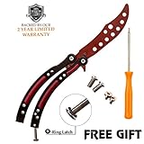 Anlado Balisong Cs Go Butterfly Knife Trainer - Red Color - no Offensive Blade - Durable