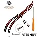 Anlado Balisong Cs Go Butterfly Knife Trainer - Red Color - no Offensive Blade - Durable