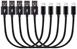 BUENTEK LYSB06ZYQ2BFC-ELECTRNCS Short Micro USB Cable Nylon Braided High Speed USB to Micro USB Charging Cables for Samsung, HTC, Motorola, Nokia, Android and More - Black