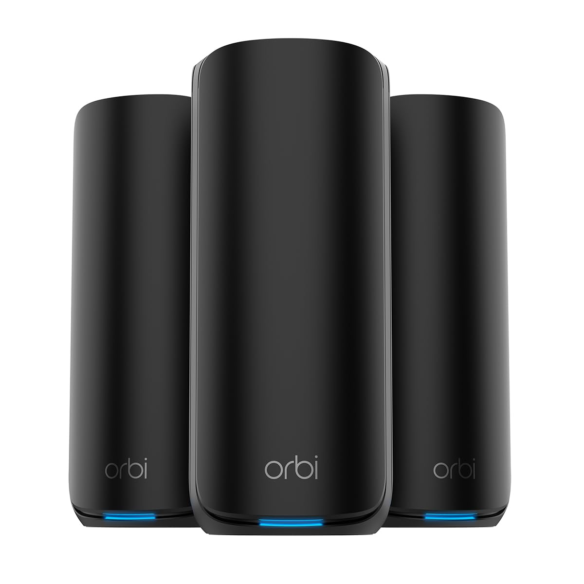 NETGEAR Orbi 870 Series | WiFi 7 Mesh System | RBE873B | Wireless Router + 2 Satellites | Up to 21 Gbps | Covers 7,500 sq. ft. | Connects up to 150 devices | Tri-band BE21000 | 10 Gig Internet Port