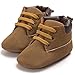 Voberry Toddler Baby Boy's Leather Sneaker Shoes Lace up Snow Boots Warm (12~18Month, Brown 1)