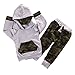 Toddler Infant Baby Boy Girls Clothes Hoodie Fall Winter Sweatsuit Pants Gender Neutral Long Sleeve Outfit Set (18-24 Months, Camo)