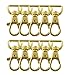 Gold Plated Swivel Clasps Lanyard Snap Hook Lobster Claw Clasp 1 3/4 x 1/2 inch Pack of 50