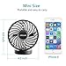 OPOLAR Battery Operated Fan, USB Rechargeable Personal Fan, Cordless Design, Powered by USB or 2200mAh Battery, Adjustable Wind, for Office, Car, Outdoor-Stepless Wind Speed