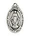 Heartland Store Oval Sterling Silver Miraculous Medal Necklace for Men - Tarnish Resistant, Handcrafted in the USA - Meaningful Religious Pendant- Ideal Present for Any Occasion - Pendant Only