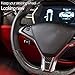 CoolKo Carbon Fiber Steering Wheel Down Black Sticker Modified Decoration Compatible with Model S and Model X [1 Piece]