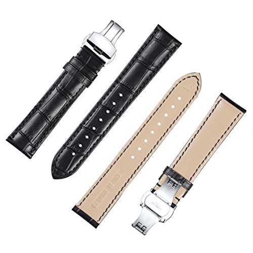 Watch Band Leather Strap Replacement 14mm 16mm 18mm 19mm 20mm 21mm 22mm 24mm Calf Wrist Watchband Deployment Buckle Deployant Clasp CHIMAERA