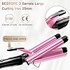 3-Barrel-Hair-Waver-BESTOPE-Hair-crimpersTongs-25mm-Hair-Curling-Iron-Tourmaline-Ceramic-Curling-Wand-Beach-Wave-for-Long-Hair-Styling-with-2-Temperature-Mode-Control-Pink 3 Barrel Hair Waver, BESTOPE Hair crimpers/Tongs 25mm Hair Curling Iron Tourmaline Ceramic Curling Wand Beach Wave for…