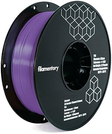 Filamentory Purple PLA 1.75 3D Printer Filament, Dimensional Accuracy +/- 0.02 mm, 1 kg Spool, 1.75 mm - 2.2 LBS PURPLE PLA